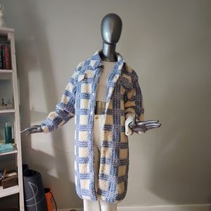 Lulu's Blue Plaid Coat